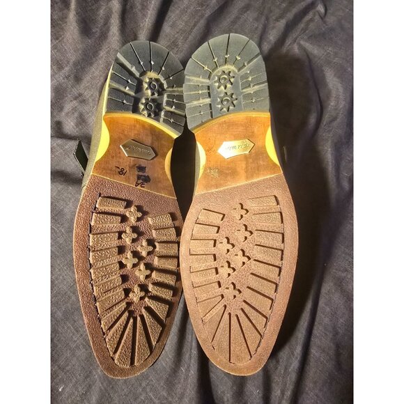 Todd Welsh Mens Gray Dress Shoes Sharp Buckle Style Size 14 EUC - Picture 5 of 5